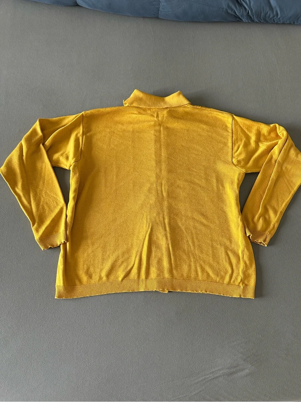 Vintage Lavané New York Golden Yellow Cardigan w/Geometric Pattern